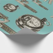 Papier Cadeau Surveillant des terres Outils Vintages (Coin)