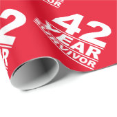 Papier Cadeau survivant de 42 ans (Coin rond)