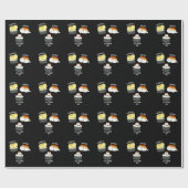 Papier Cadeau Sushi Cats Funny Sushi Pun Dark BG (Plat)