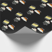 Papier Cadeau Sushi Cats Funny Sushi Pun Dark BG (Coin)