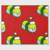 Papier Cadeau sushi de tamago de Noël (Plat)