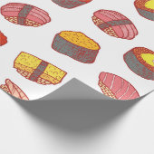 Papier Cadeau Sushi et roule sans couture motif. Dessin de Doodl (Coin)