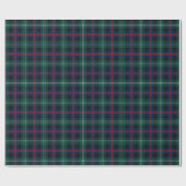 Papier Cadeau Sutherland Clan Tartan Vert et bleu Plaid (Plat)