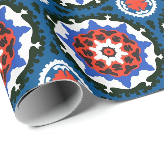 Papier Cadeau Suzani Pattern (Coin rond)