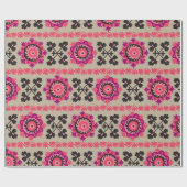 Papier Cadeau Suzanne asiatique traditionnelle sans couture moti (Plat)