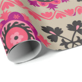 Papier Cadeau Suzanne asiatique traditionnelle sans couture moti (Coin rond)