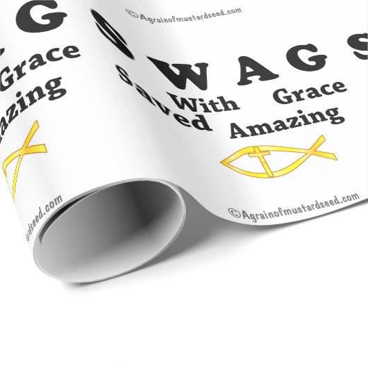 Papier Cadeau SWAG sauvegardé avec grâce Extraordinaire (Coin rond)