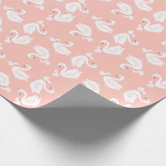 Papier Cadeau Swans Baby shower Oiseau avec héritier (Coin)