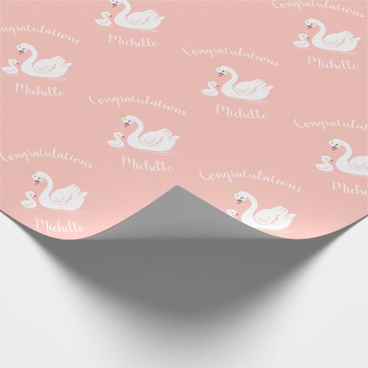 Papier Cadeau Swans Baby shower Oiseau avec héritier (Coin)