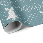 Papier Cadeau Sweat de Noël Motif Knished Baleine Scandi (Coin rond)