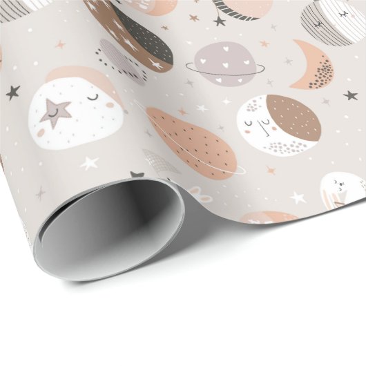 Papier Cadeau Sweat Dream Bunnies Dans Motif spatial (Coin rond)