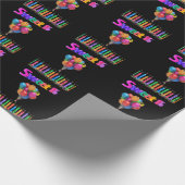 Papier Cadeau "SWEET 16" papier d'emballage d'anniversaire. (Coin)