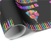 Papier Cadeau "SWEET 16" papier d'emballage d'anniversaire. (Coin rond)