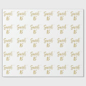 Papier Cadeau Sweet 16 papier d'enveloppement d'anniversaire (Plat)