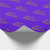 Papier Cadeau Sweet 16 Purple Gold Typographie Motif Élégant (Coin)