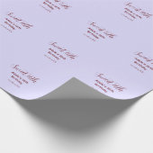 Papier Cadeau Sweet 16th birthday purple pastel mauve retro name (Coin)