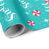 Papier Cadeau Sweet As Candy Pepperments & Turquoise Toute Occas (Coin rond)