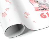 Papier Cadeau Sweet Baby Elephant Baby shower (Coin rond)