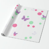 Papier Cadeau sweet butterflies and polka dots (Déroulé)