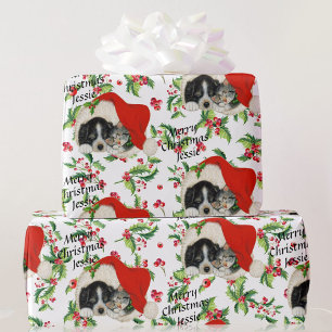 Papier Cadeau Sweet Chiot & Kitten Personnaliser le nom Noël
