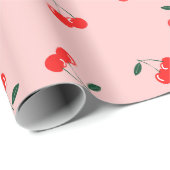 Papier Cadeau Sweet Coquette Cherry Motif (Coin rond)