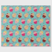 Papier Cadeau Sweet Delights Cupcake Valentine's Day Motif (Plat)