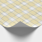 Papier Cadeau Sweet Gold White Honey Yellow Plaid Christmas (Coin)
