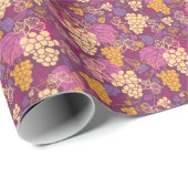 Papier Cadeau Sweet grape vines pattern (Coin rond)