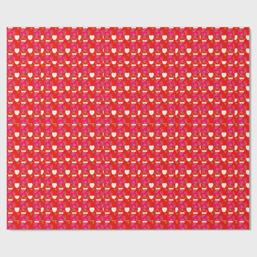 Papier Cadeau Sweet Hearts Pattern (Plat)