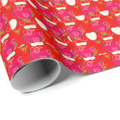 Papier Cadeau Sweet Hearts Pattern (Coin rond)