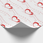 Papier Cadeau Sweet Lovely Romantic Red Hearts (Coin)