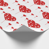 Papier Cadeau Sweet Lovely Romantic Red Hearts (Coin)