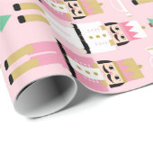 Papier Cadeau Sweet Pastel Nutcracker Noël (Coin rond)