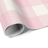 Papier Cadeau Sweet Pink Textured Pattern Wrapping Paper (Coin rond)