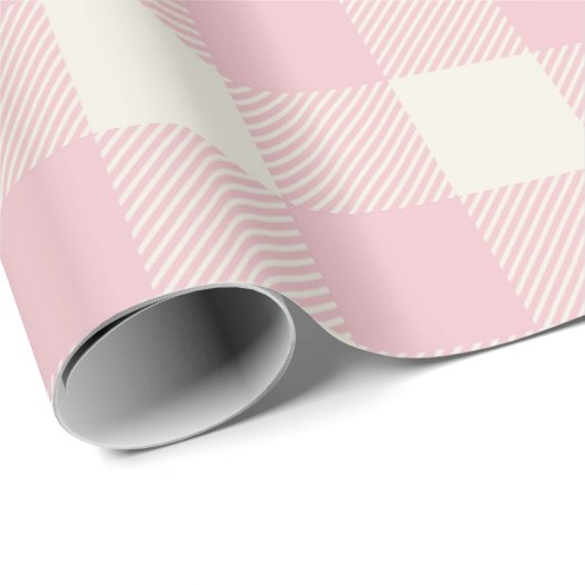 Papier Cadeau Sweet Pink Textured Pattern Wrapping Paper (Coin rond)