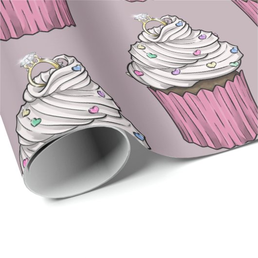 Papier Cadeau Sweet Proposition Cupcake (Coin rond)