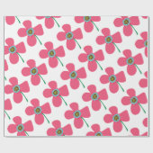 Papier Cadeau Sweet rose pâté Pop Fleur été Whimsical cadeau cad (Plat)