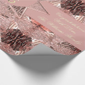 Papier Cadeau Sweet sixteen moderne Elégant Faux Ribbon Rose or (Coin)