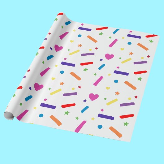 Papier Cadeau Sweet Sprinkle thème de fête d'anniversaire