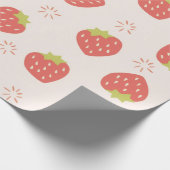 Papier Cadeau Sweet Strawberries Pattern (Coin)