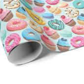 Papier Cadeau Sweet Sweet Sweets : Motif de Delight. (Coin rond)