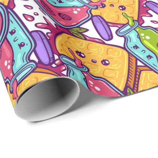 Papier Cadeau Sweet Treats Wrapping (Coin rond)