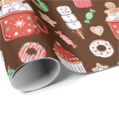 Papier Cadeau Sweet Treats Wrapping (Coin rond)