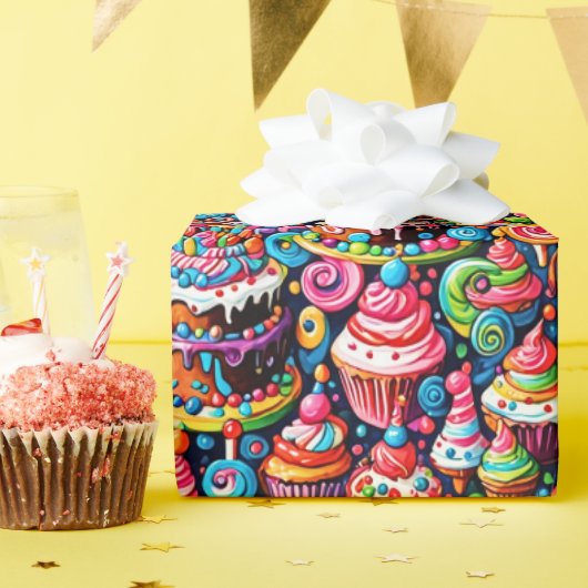 Papier Cadeau Sweets d'anniversaire (Fête d'anniversaire)
