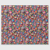 Papier Cadeau Sweets d'anniversaire (Plat)