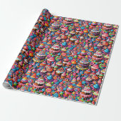 Papier Cadeau Sweets d'anniversaire (Déroulé)