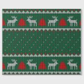 PAPIER CADEAU SWÉTER DE NOËL EN VERT (Plat)