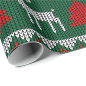 PAPIER CADEAU SWÉTER DE NOËL EN VERT (Coin rond)