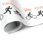 Papier Cadeau Swim Bike (Coin rond)