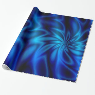 Papier Cadeau Swirl Bleu